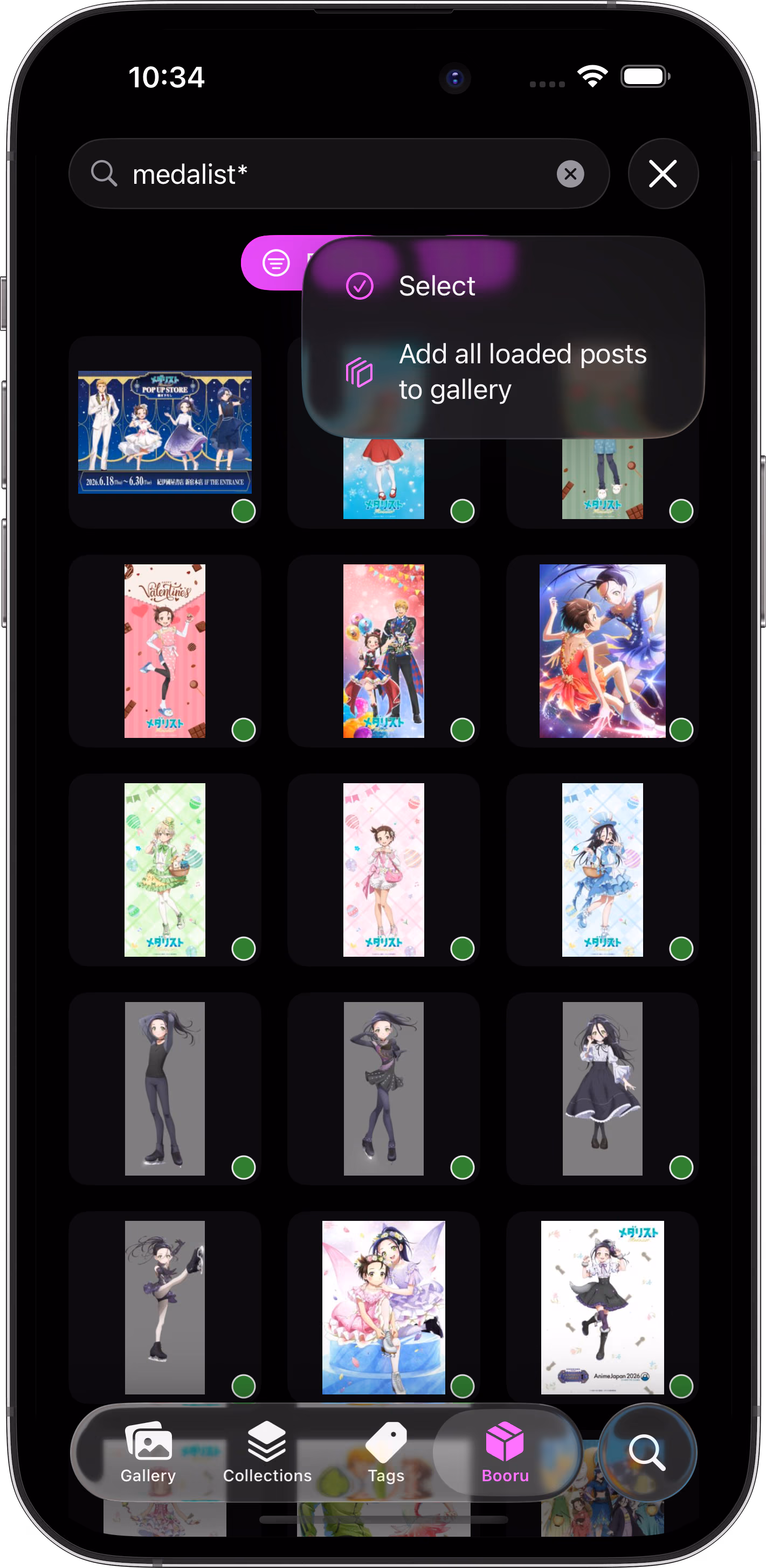 Mignori search results from multiple booru servers